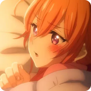 ⭐️ 61b415ef anime, gadis, tersipu, kartun whatsapp sticker