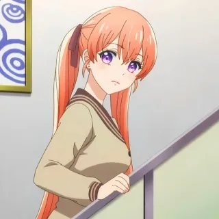 🙂 98e5b877 Anime, Gadis, Lucu, Rambut Panjang, Kuncir kuda, Mata Ungu whatsapp sticker