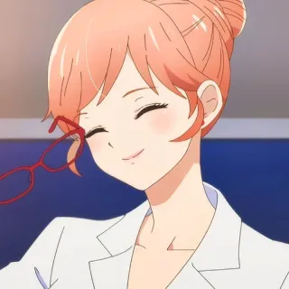 🙂 b661c6ff Anime, Wanita, Kacamata, Guru whatsapp sticker