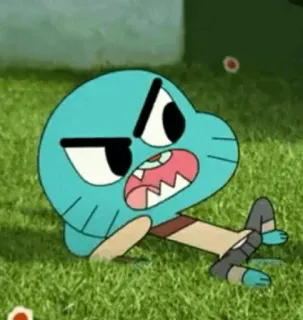 😁 b13ec357 Gumball The Amazing World of Gumball cartoon, angry, cat, gumball, the amazing world of gumball whatsapp sticker