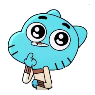 😇 05852937 Gumball Watterson The Amazing World of Gumball Мультфильм, Персонаж, Анимация, Гамбол, Удивительный мир Гамбола, Кот telegram sticker