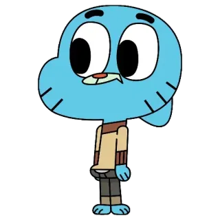 😐 157cfc8e Gumball Watterson The Amazing World of Gumball мультфильм, Гамбол, персонаж, синий кот telegram sticker