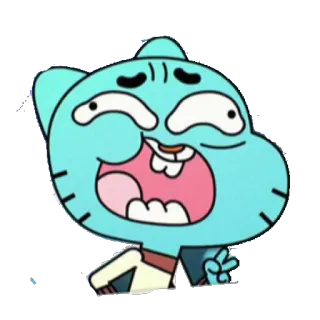 ✌ 21e50bfb Gumball Watterson The Amazing World of Gumball мультфильм, анимация, Гамбол, кот, Удивительный мир Гамбола telegram sticker