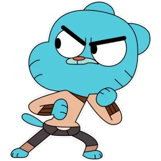 😠 22ae6e14 Gumball Watterson The Amazing World of Gumball Мультфильм, Гамбол, Удивительный мир Гамбола, Кот, Анимация telegram sticker