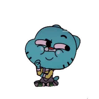 🤔 2a3845a0 Gumball The Amazing World of Gumball мультфильм, анимация, Гамбол, кот, Удивительный мир Гамбола telegram sticker