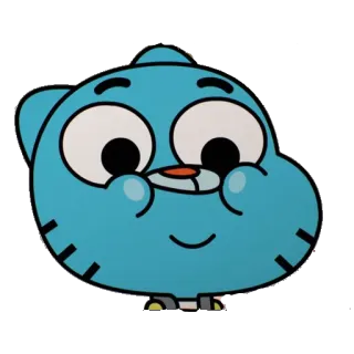 😊 3453ddcd Gumball Watterson The Amazing World of Gumball мультфильм, кот, Гамбол, Удивительный мир Гамбола, синий, смешной, персонаж telegram sticker