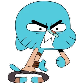 😠 4951fba0 Gumball Watterson The Amazing World of Gumball Мультфильм, Злой, Кот, Гамбол, Удивительный мир Гамбола, Мультипликация telegram sticker