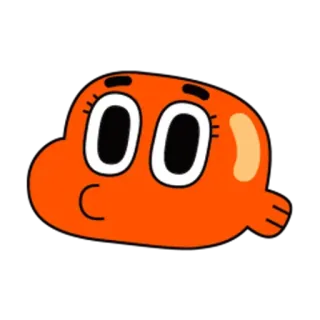 😐 4cb36bf4 Darwin Watterson The Amazing World of Gumball Мультфильм, Рыба, Оранжевый, Анимированный, Дарвин, Гамбол telegram sticker