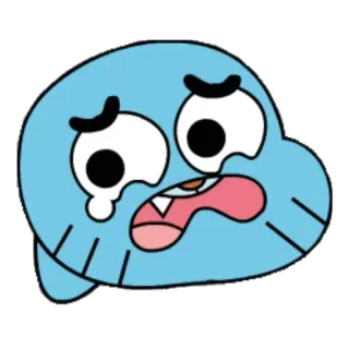 😢 5e0ace6b Gumball Watterson The Amazing World of Gumball Мультфильм, Гамбол, Плачет, Грустный, Анимация, Удивительный мир Гамбола telegram sticker