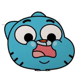 😦 67f77454 Gumball Watterson The Amazing World of Gumball мультфильм, кот, анимированный, синий, смешной, Гамбол telegram sticker