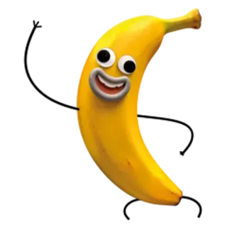 👋 6fa85321 банан, фрукт, смешной, мультфильм, еда telegram sticker