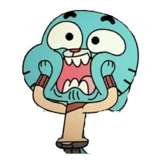 😱 76a41812 Gumball Watterson The Amazing World of Gumball Мультфильм, Анимация, Кот, Смешной, Гамбол telegram sticker