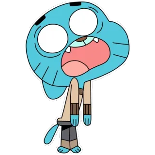😳 b67e8ec1 Gumball Watterson The Amazing World of Gumball мультфильм, кот, Гамбол, Удивительный мир Гамбола, смешной telegram sticker
