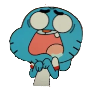 😱 b6f3652d Gumball The Amazing World of Gumball кот, мультфильм, смешной, кричащий telegram sticker