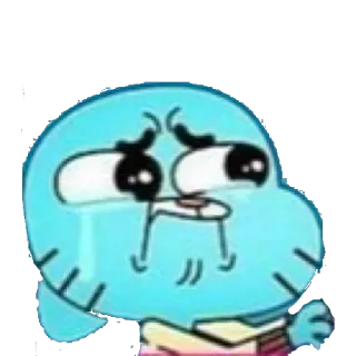 😢 bc0a09e4 Gumball Watterson The Amazing World of Gumball Мультфильм, Кот, Анимированный, Смешная рожица, Гамбол telegram sticker