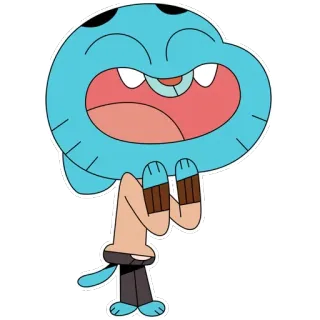 😆 be0493ad Gumball Watterson The Amazing World of Gumball мультфильм, Гамбол, Удивительный мир Гамбола, кот, анимация telegram sticker