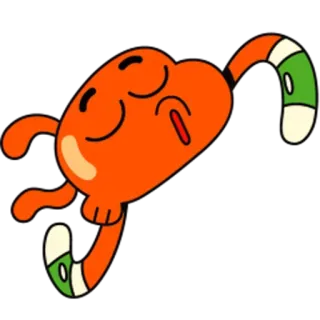 💃 da1155b0 Darwin Watterson The Amazing World of Gumball мультфильм, анимация, рыба, оранжевый, Дарвин, Удивительный мир Гамбола telegram sticker