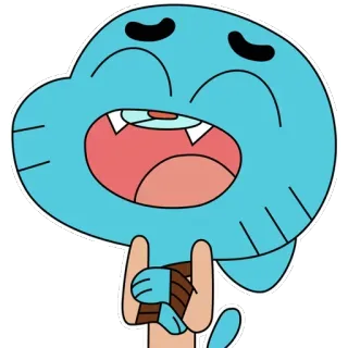 😆 db543cd7 Gumball Watterson The Amazing World of Gumball мультфильм, анимированный, животное, Гамбол, кот, Удивительный мир Гамбола telegram sticker