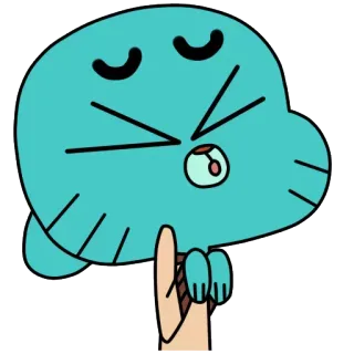 😩 f053f187 Gumball Watterson The Amazing World of Gumball Мультфильм, Гамбол, Персонаж, Анимация telegram sticker