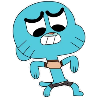 😧 f3638f62 Gumball Watterson The Amazing World of Gumball Мультфильм, Смешной, Кот, Гамбол, Удивительный мир Гамбола, Персонаж telegram sticker