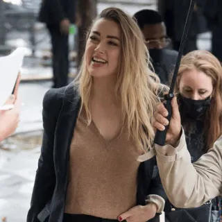 👝 891d0076 Amber Heard Amber Heard, Promi, Schauspielerin, blond, Frau, Lächeln telegram sticker