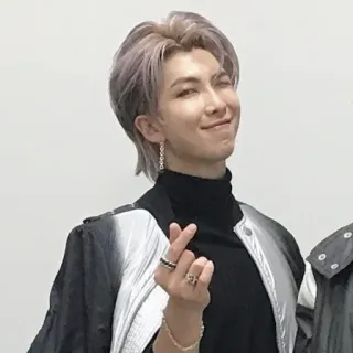 ✨ 5e30845f RM RM, BTS, K-pop, penyanyi, penghibur, hati whatsapp sticker