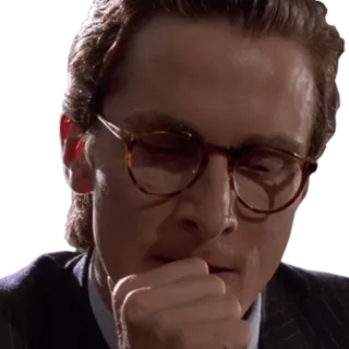 🤔 da520813 Patrick Bateman American Psycho American Psycho, Patrick Bateman, Christian Bale, movie, 80s telegram sticker