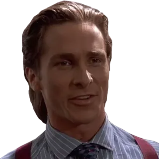 😀 e0fd932f Patrick Bateman American Psycho patrick bateman, american psycho, christian bale, movie, character telegram sticker