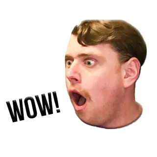 😳 61c368f3 WOW! вау, взволнованный, удивлен, мужчина, лицо whatsapp sticker