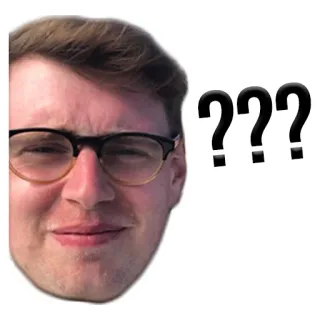 🤨 b4d45320 ??? вопросительный знак, замешательство, лицо, сомнение, размышление, портрет whatsapp sticker