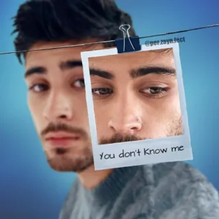 🙂 b2bb7081 Zayn Malik You don't Know me 유명인, 가수, 초상화, 제인 말리크, 팝 문화 telegram sticker