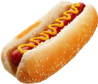 🌭 c102c7ab ホットドッグ, 食べ物, パン, マスタード, 軽食, ランチ telegram sticker
