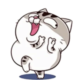 😚 33e4696e แมว, ตลก, การ์ตูน, น่ารัก, สัตว์, สติกเกอร์ telegram sticker