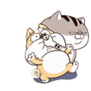 🙊 4706b4b0 แมว, หมา, การ์ตูน, สัตว์, น่ารัก, สติกเกอร์ telegram sticker