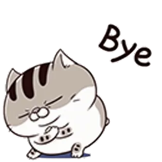 👋 802b7b1c Bye แมว, บ๊ายบาย, ลาก่อน, สัตว์, สติกเกอร์ telegram sticker