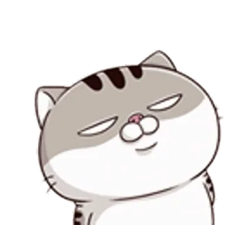 💀 9e94281f แมว, สติกเกอร์, น่ารัก, สัตว์, การ์ตูน, แมวสีเทา telegram sticker