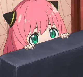 ▪️ 61facb30 Anya Forger Spy × Family Anime, Anya Forger, Spy × Family, słodki, kreskówka, podglądanie telegram sticker