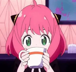 ▪️ bf65cfcc Anya Forger Spy x Family Anya, Spy x Family, anime, kreskówka, słodkie, dziewczyna telegram sticker