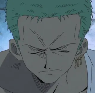 🪐 4d180d7d Roronoa Zoro One Piece Ророноа Зоро, Ван Пис, Аниме, Мечник, Зеленые волосы, Персонаж telegram sticker