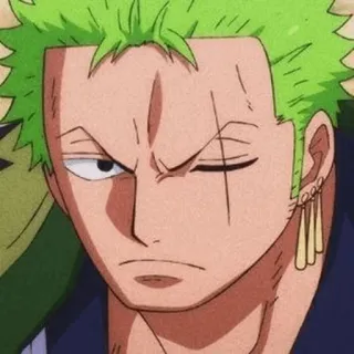 🪐 ce844ec2 Zoro One Piece Аниме, Ван Пис, Зоро, Мечник, Пират, Зеленые Волосы telegram sticker