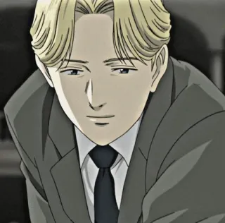 🌑 1c4e38fa Johan Liebert Monster Anime, Potwór, Johan Liebert, Thriller psychologiczny, Złoczyńca, Postać, Mężczyzna whatsapp sticker