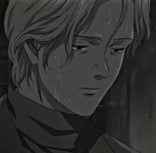 🌑 90a654c0 Johan Liebert Monster Anime, Potwór, Johan Liebert, Smutny, Mężczyzna, Postać whatsapp sticker