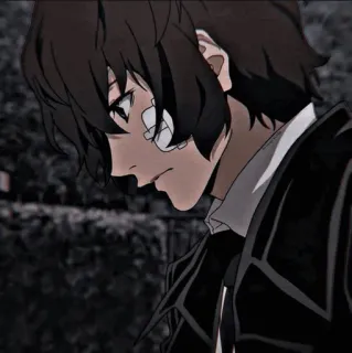 〽️ 1600161a Osamu Dazai Bungou Stray Dogs anime, manga, bungou stray dogs, dazai osamu, bandages, character telegram sticker