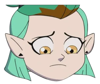 ☹️ 016c4a74 Amity Blight The Owl House Мультфильм, Аниме, Грустный, Анимированный, Персонаж, Дом совы, Amity Blight telegram sticker