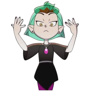 😒 185e40d4 Amity Blight The Owl House анимированный, ведьма, мультфильм, дисней, дом совы, эмити блайт telegram sticker