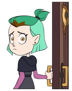 😟 23ea6fcd Amity Blight The Owl House Мультфильм, Ведьма, Фэнтези, Персонаж, Дверь telegram sticker