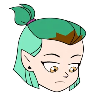 😔 37690ff1 Amity Blight The Owl House мультфильм, анимация, Эмити Блайт, Дом совы, ведьма, фанарт, стикер telegram sticker