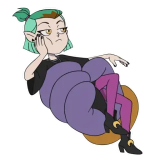 😓 71f2b258 Amity Blight The Owl House мультфильм, ведьма, Амити Блайт, The Owl House, анимация, персонаж telegram sticker