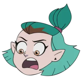 😠 817b380b Amity Blight The Owl House мультфильм, анимация, The Owl House, Amity Blight, персонаж, выражение telegram sticker