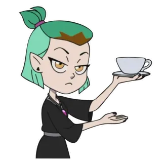 😒 8688e885 Amity Blight The Owl House мультфильм, анимация, ведьма, чай, Амити Блайт, Дом совы telegram sticker